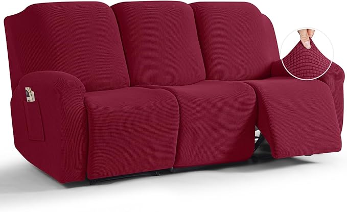 TAOCOCO Recliner Sofa Covers 8-Pieces Stretch Large Couch Covers