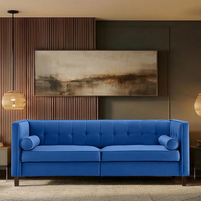 Dreamsir 78'' W Velvet Sofa, Mid-Century Modern Love Seats Sofa Furniture