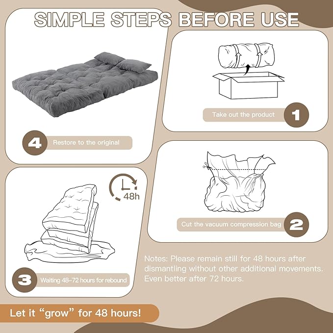 Folding Sofa Bed, Convertible Sleeper Chair