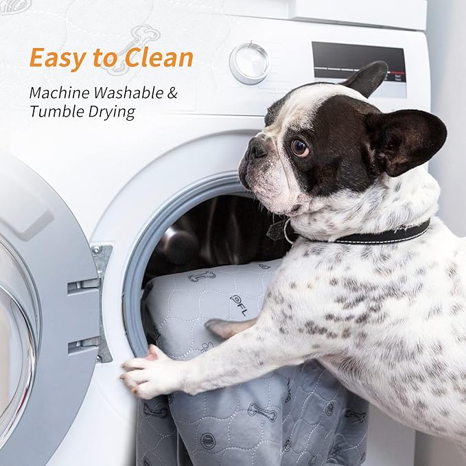 Washable Puppy Pads 2 Pack,Absorbent Washable Pee Pads for Dogs, Reusable Whelping Pads, Non-Slip Pet Mats Floor Protector for Couch Cover, Crate, Potty Training -36x48