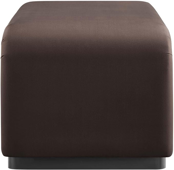 Modway EEI-6735-BLK-CHB Koda Performance Velvet Waterfall Ottoman