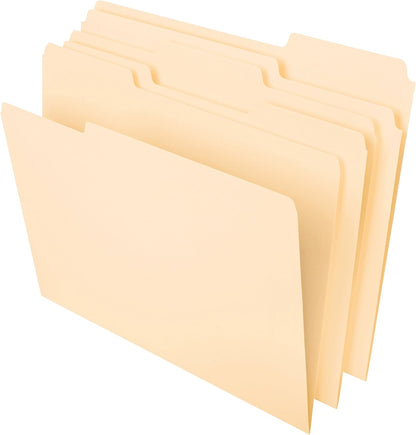 Pendaflex Daily A-Z Indexing Midnight Blue Desk File/Sorter,(11015) 1 EA & File Folders, Letter Size, 8-1/2" x 11", Classic Manila, 1/3-Cut Tabs in Left, Right, Center Positions, 100 Per Box (65213)