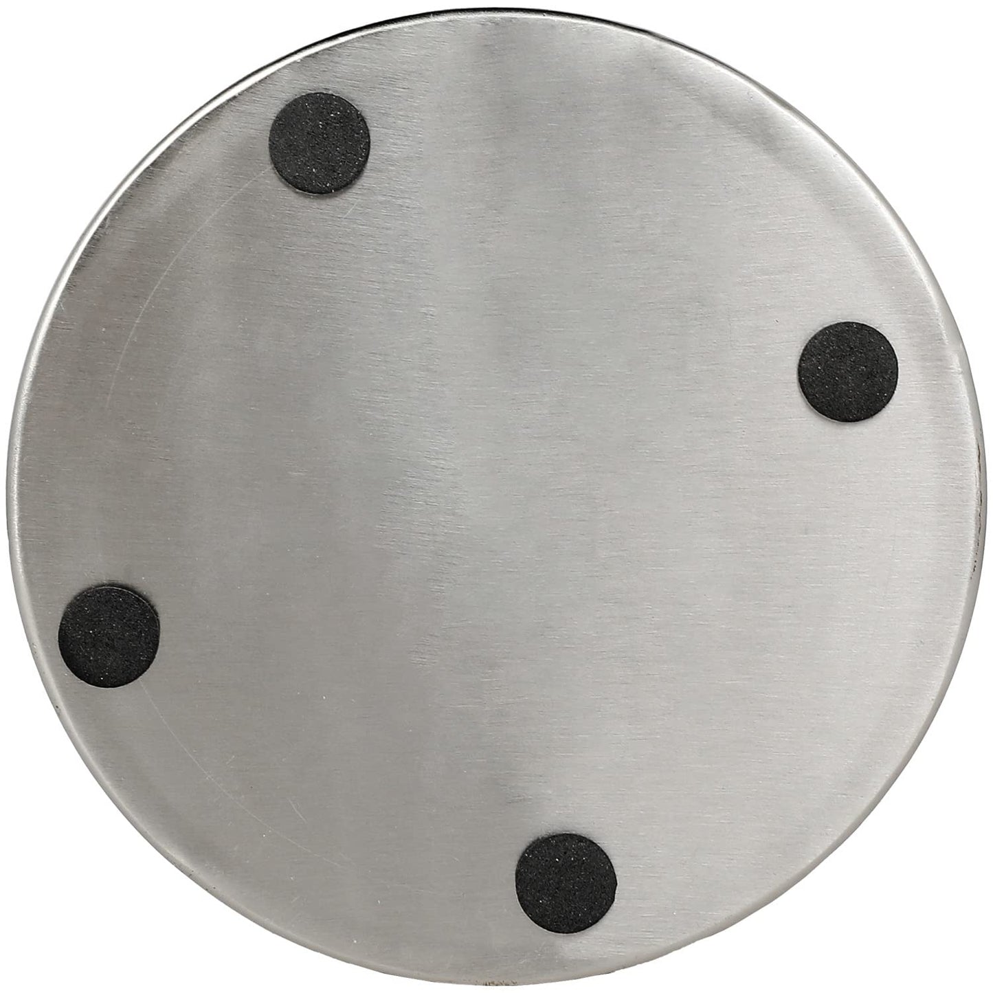 MyGift 5.2 and 6 Inch Round Handmade Shiny Silver Tone Metal Plant Pot Covers, Decorative Indoor Tabletop Houseplant Planter Containers, 2 Piece Set - Handcrafted in India