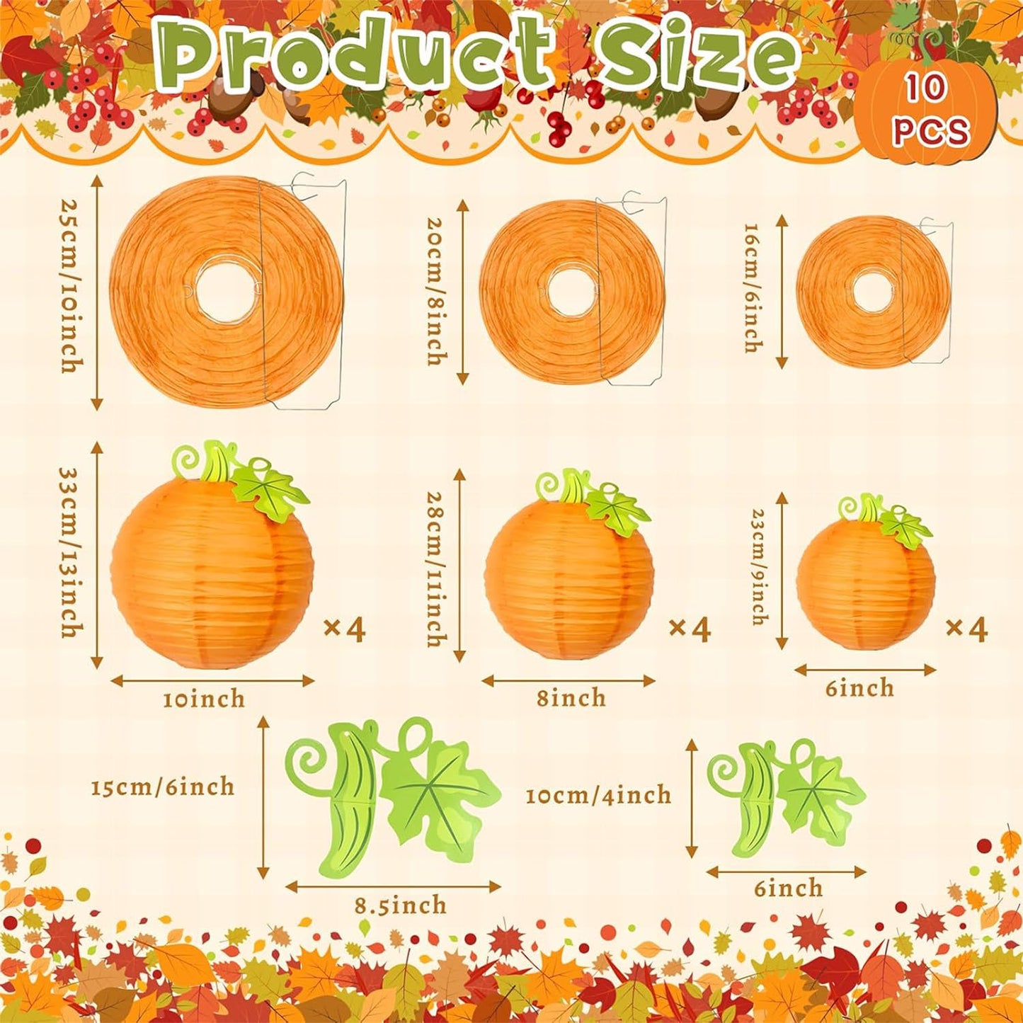 12Pcs Fall Thanksgiving Pumpkins Decorations Orange Paper Pumpkin Ball Decorations Lanterns Unique Design Perfect for Halloween Jack O Lantern Classroom Kitchen Party Indoor Outdoor