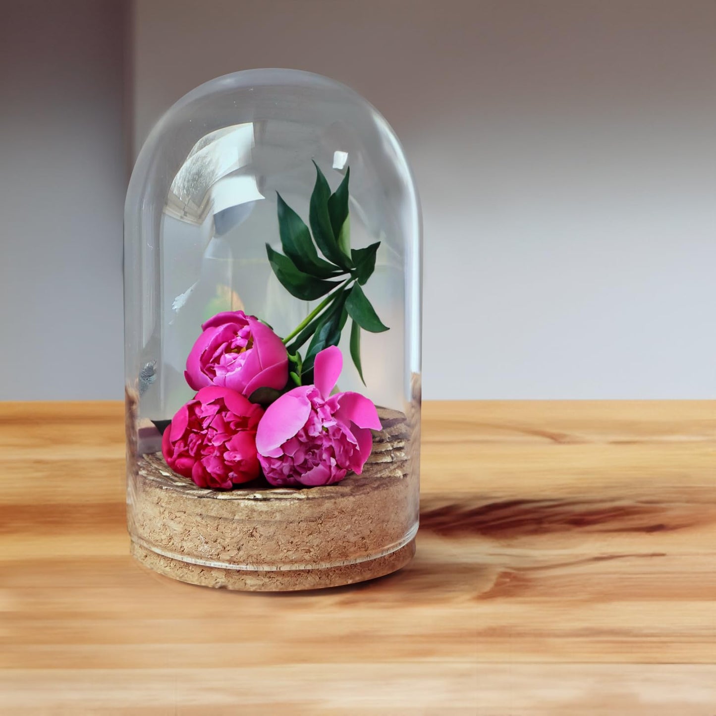 5pcs Cloche Glass Dome Wedding Favor Glass Dome Jars Bottles with Cork Stoppers Display with Cork Base for Party Favors, Arts and Small Projects