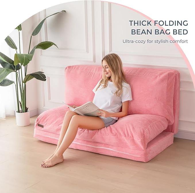 MAXYOYO Folding Sofa Bed, Floor Sofa Convertible Sleeper Chair