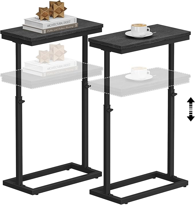 TUTOTAK End Table, Side Table, Tall Couch Table, Sofa Table, Living Room