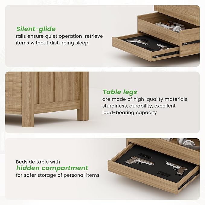 HNEBC Nightstand with Gun Drawer
