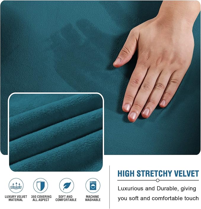 H.VERSAILTEX Real Velvet Futon Cover Armless Sofa Covers Sofa Bed Covers