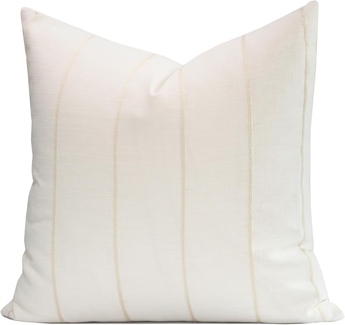 Crumbs Home Modern Farmhouse Fall Linen Indoor Outdoor Throw Pillow Cover Only