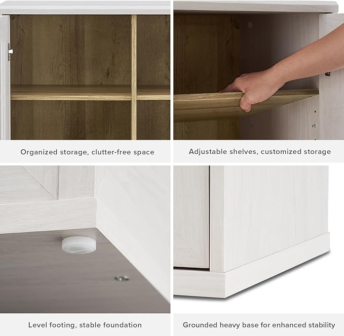 mopio Blake Buffet Cabinet, Small Modular Accent Display Sideboard