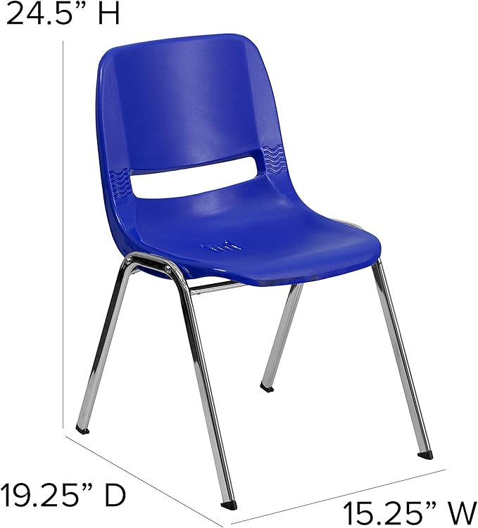 Flash Furniture HERCULES Series 440 lb. Capacity Kid's Navy Ergonomic Shell