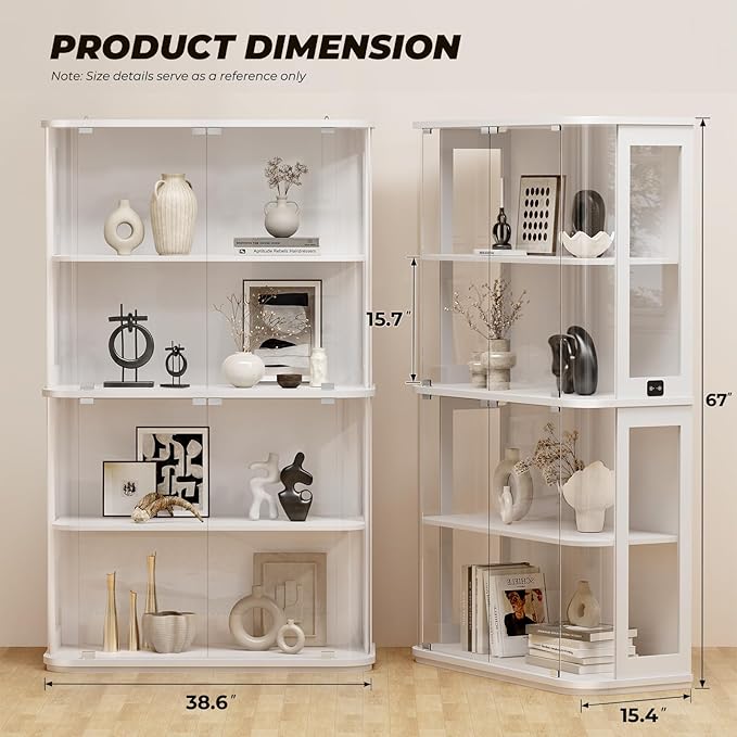 BROTTAR Large Rounded Display Cabinet