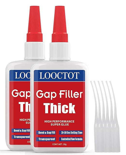 LOOCTOT 60g Gap Filler Thick Super Glue Premium Adhesive, CA Glue