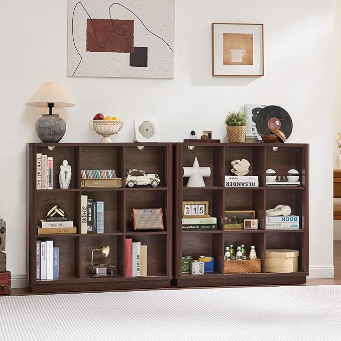 Joaxswe 9 Cube Bookshelf, 40.5" Wide Organizer Bookcase