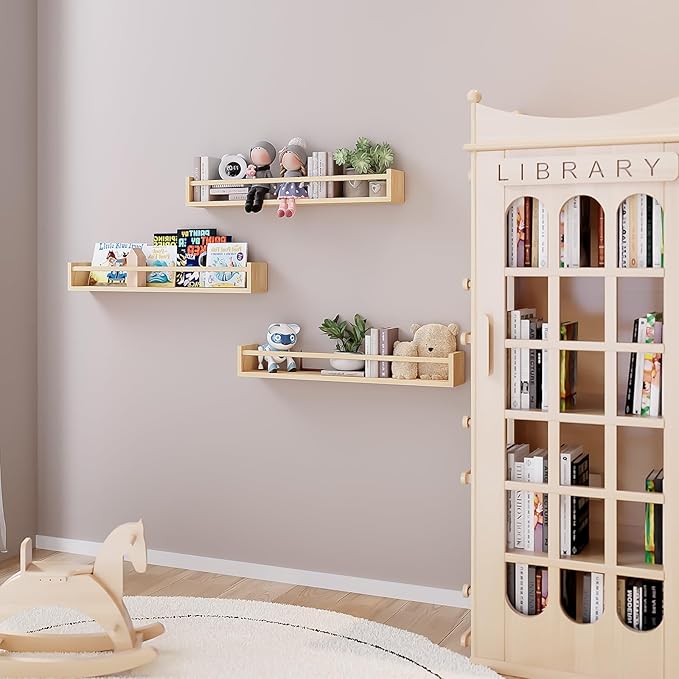 Fixwal Nursery Book Shelves, 23.6 Inch Floating Bookshelves