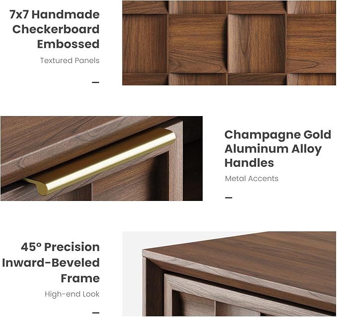 COLAMY TV Stand with Two Doors, Entertainment Center 59" with Adjustable