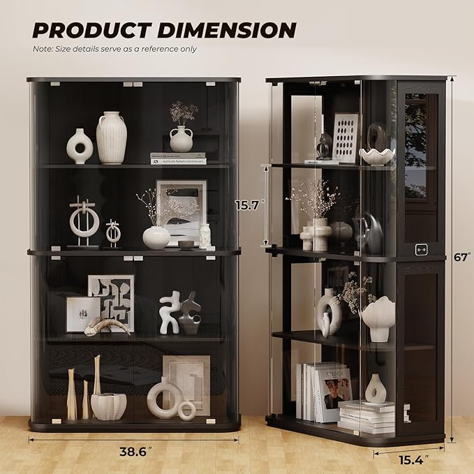 BROTTAR Large Rounded Display Cabinet