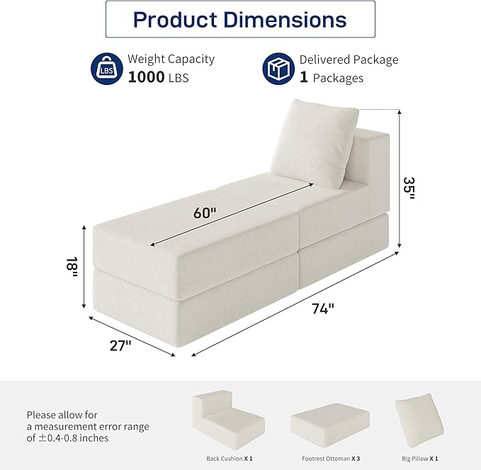 Living&Giving Cloud Sectional Couch