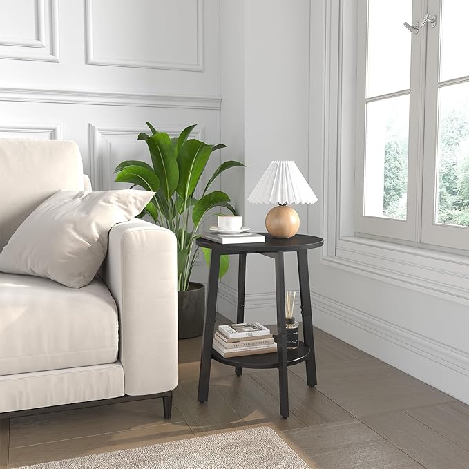 sthmec Side Table Set of 2, Small Round End Table