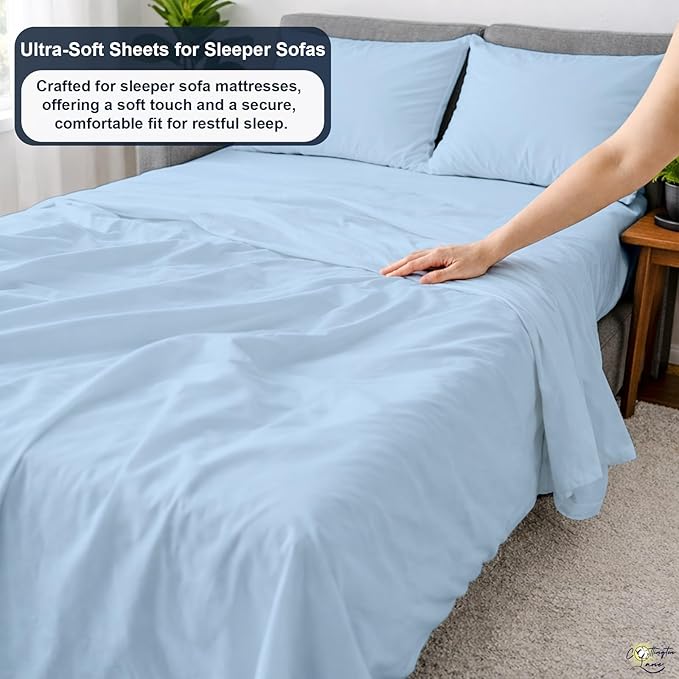 Cottington Lane Sleeper Sofa Sheets Full Size, 4 Piece Premium Quality 100%