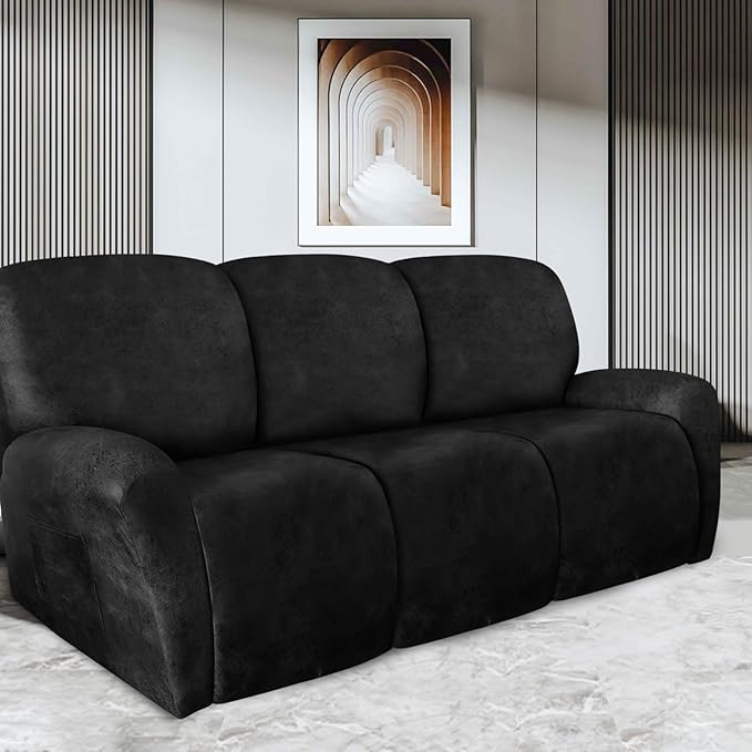 ANARACHON Recliner Couch Cover Leather Look Recliner Sofa Covers