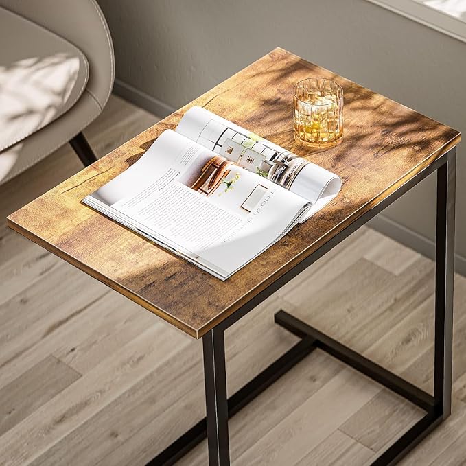 Pipishell C Shaped End Table Set of 2, Side Table