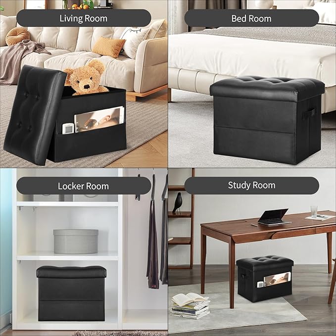 Storage Ottoman Foot Rest Stool