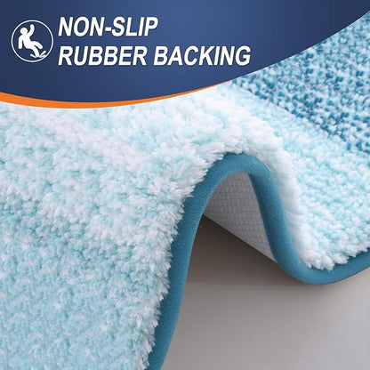 OLANLY Large Bathroom Rugs Mat 44x32, Extra Soft Absorbent Microfiber Bath Rugs, Rubber Backing, Quick Dry, Washable Bath Mats for Bathroom Floor, Tub and Shower, Home Decor Accessories, Peacock Blue