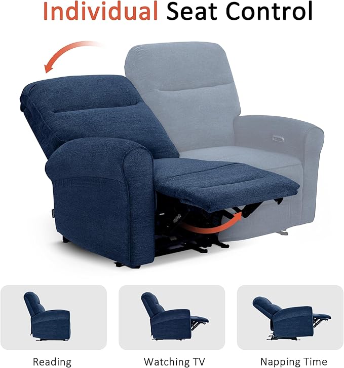 MCombo 64.6" Wall Hugger Power Loveseat Recliner Sofa