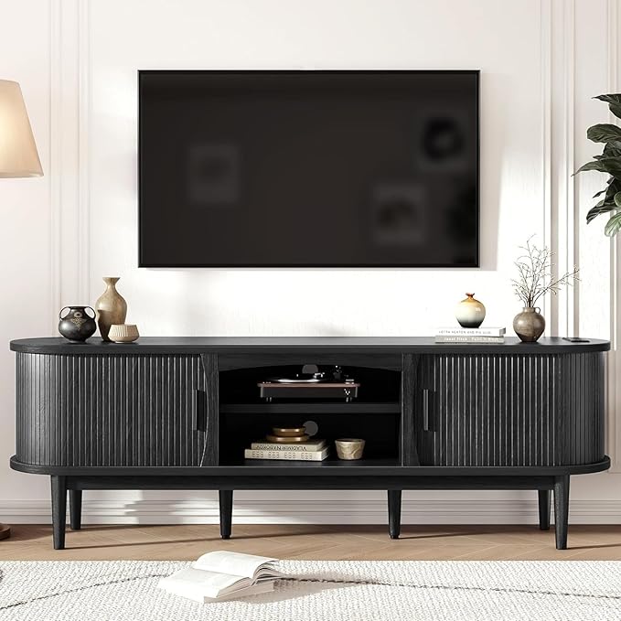Decofy Mid Century TV Stand for TVs up to 80 Inches, Entertainment Center