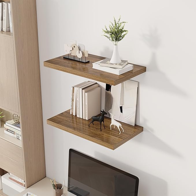 Dreamland 24" Floating Shelves for Wall, Wall-Mounted Shelves for Bedroom
