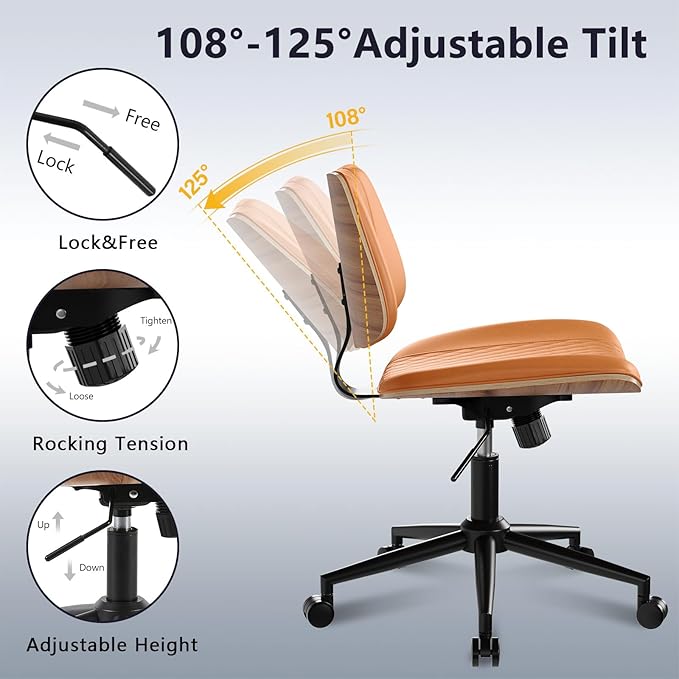 Modern Armless Office Chair