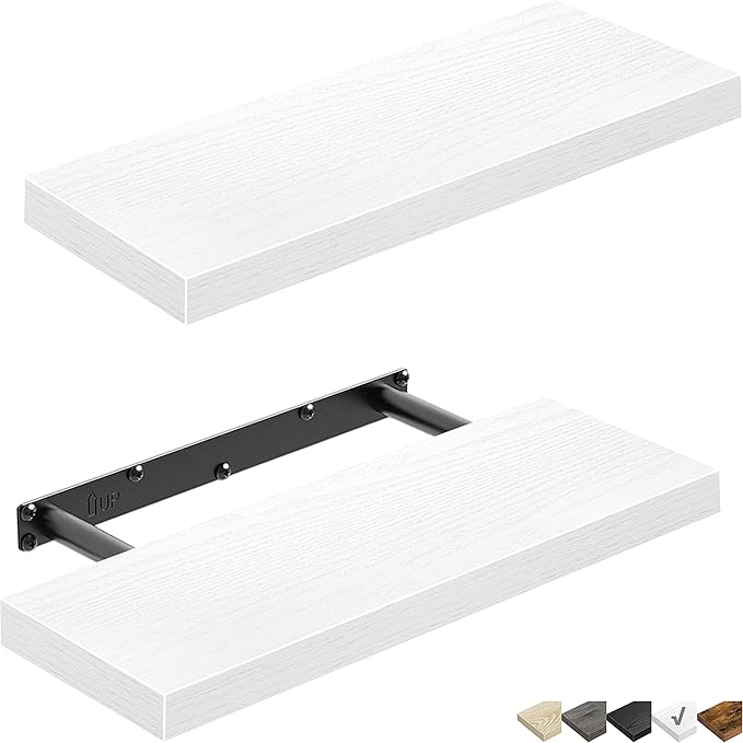 QEEIG Floating Shelves for Wall Bathroom Shelf Bedroom Kitchen Living Room