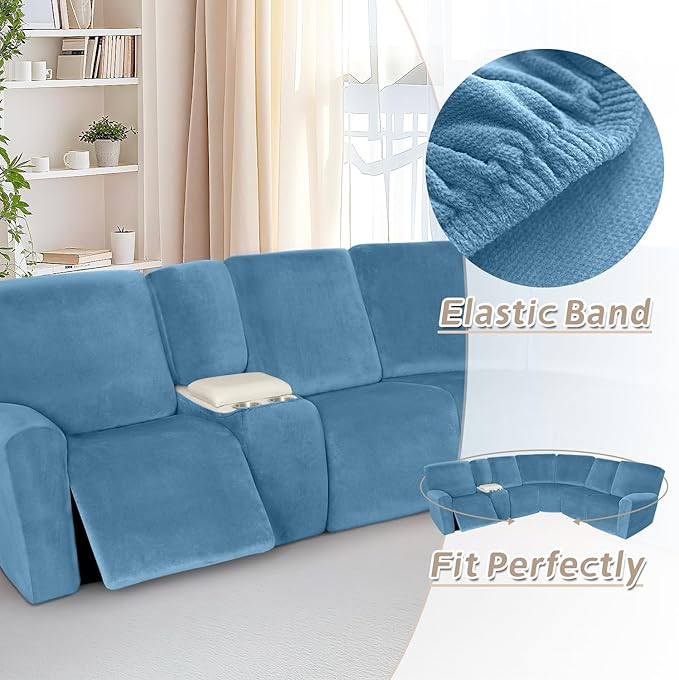 Arfntevss Sectional Recliner Couch Covers Velvet Washable Corner Sectional Sofa