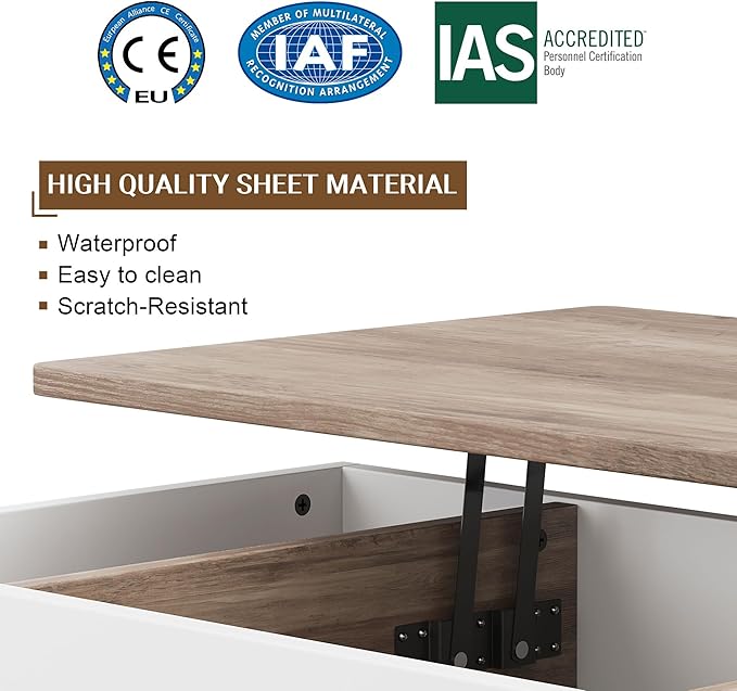 Shintenchi Coffee Table, Lift Top Coffee Table