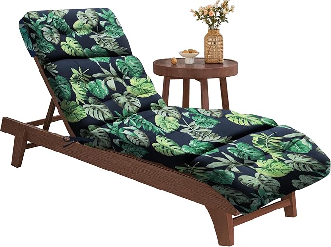 EverPine Outdoor Chaise Lounge Chair Cushion 74.4 x 22.8 x 4.7 Inche, Patio