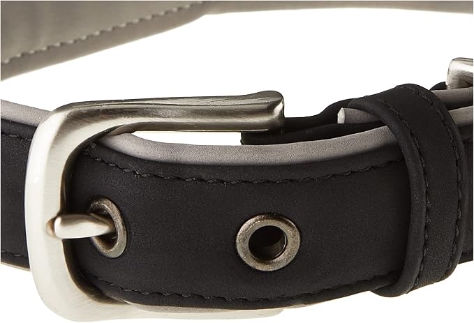 HonestBaby Collars and Leash Sets Braided and Vegan Suede for Dogs Organic Cotton for Pets, Black/Gray, Medium
