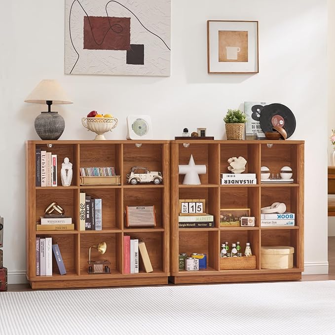 Joaxswe 9 Cube Storage Book Shelf, 40.5" Wide Organizer Bookshelf