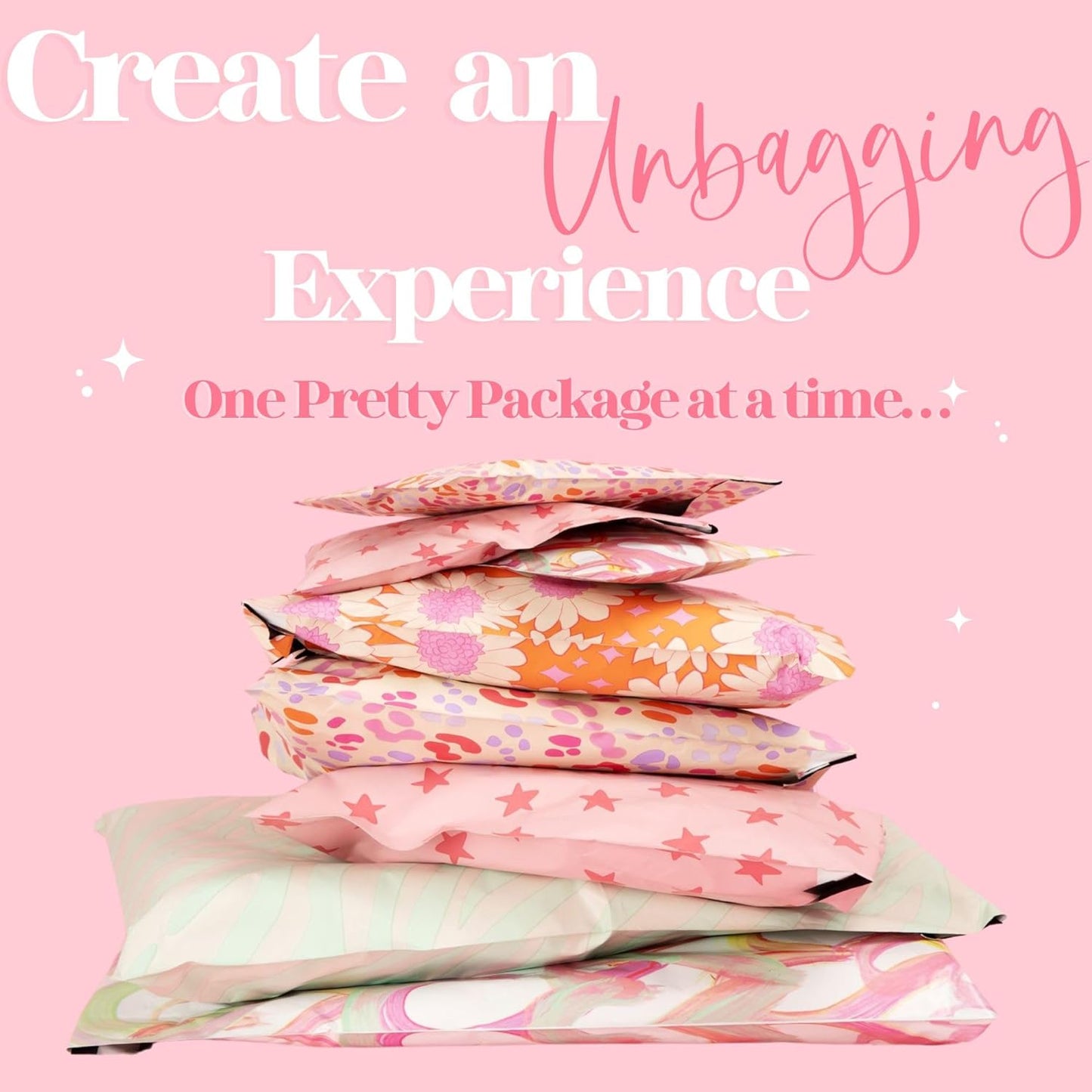 6x9 Designer Poly Mailer 100 Pack Heavy Duty Waterproof Self Seal Shipping Bags for Small Business Large Mailing Envelopes Bulk Tear Resistant Cute Packaging Preppy Leopard