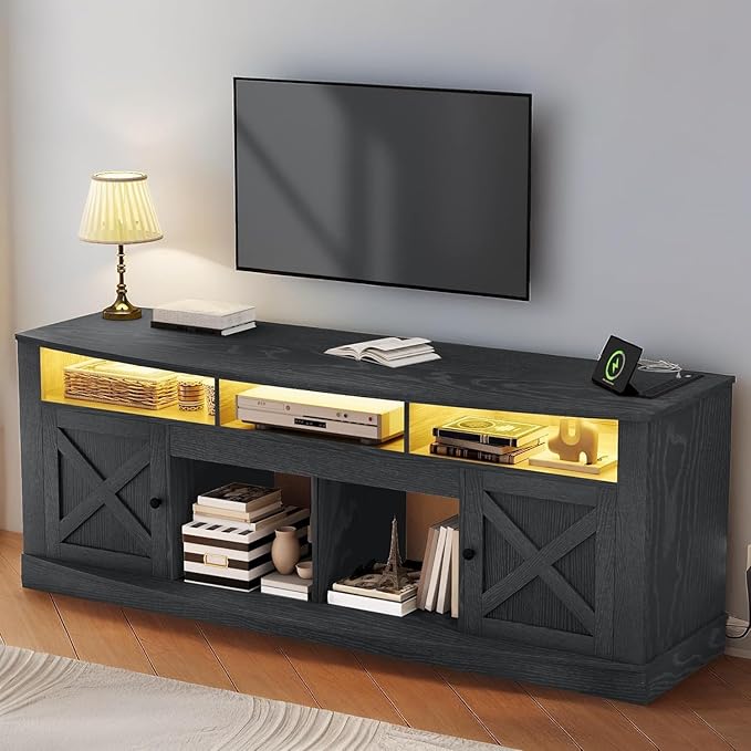 YITAHOME TV Stand for 75/80 Inch TV, Media Furniture TV Table