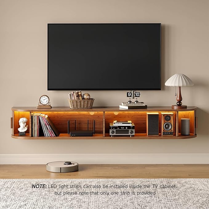 63" Floating TV Stand with Power Outlet