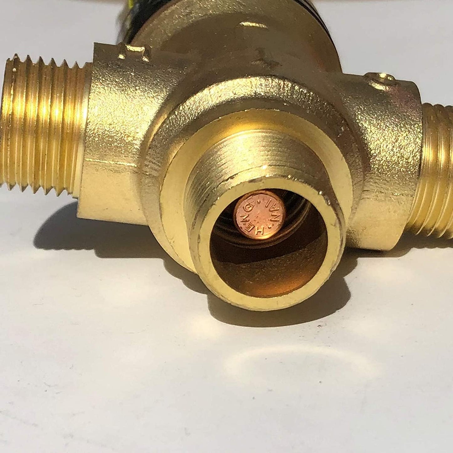 Thermostatic Mixing Valve，Shower Mixing Valve with 1/2 NPT Male Connections,Water Temperature Constant Control Valve,Solid Brass
