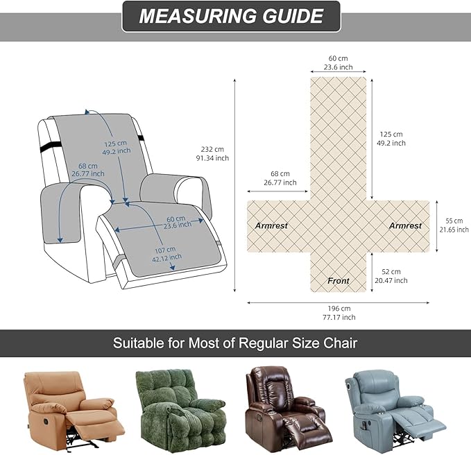 100% Waterproof Recliner Chair Cover, Recliner Chair Covers