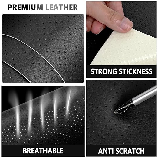 Leather Repair Patch, Breathable Perforated Self Adhesive Repair Patch