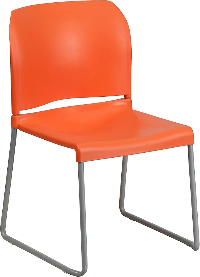 Flash Furniture HERCULES Series 880 lb. Capacity Orange Full Back Contoured