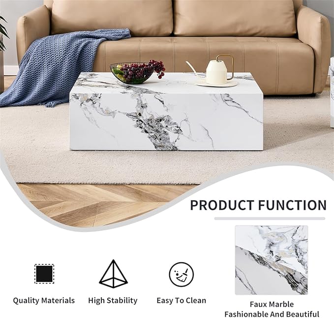 Coffee Table Set for 3, Living Room Table Set, Modern Coffee Table Set