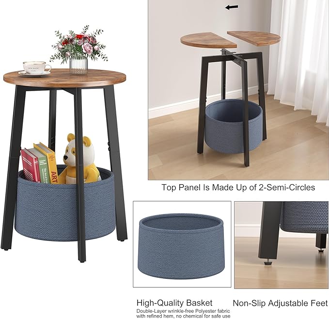 sthmec Small Round Side End Table