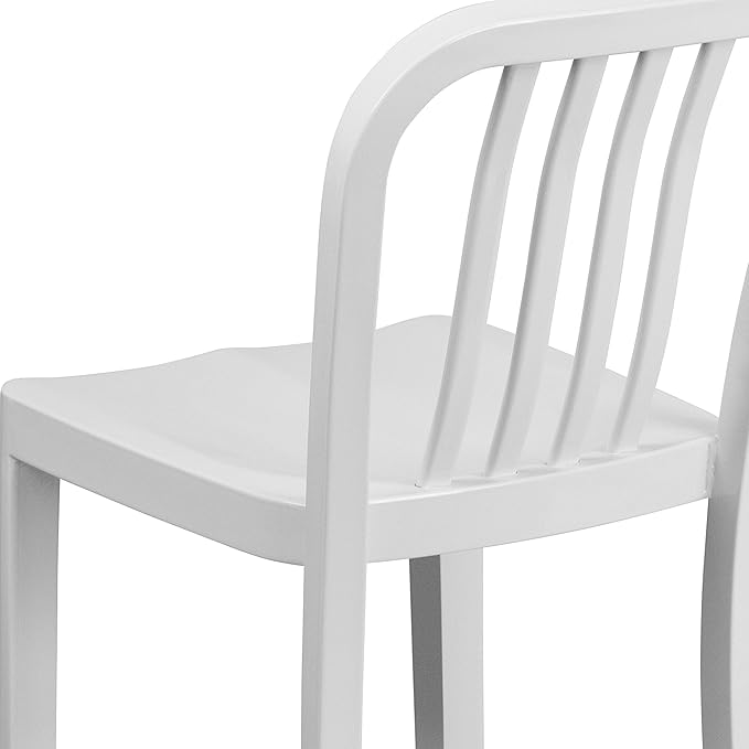 Flash Furniture Gael Commercial Grade 2 Pack 24" High White Metal