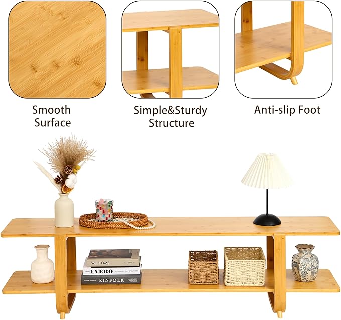 Bamboo TV Stand for TVs up to 65", Accent Entertainment Center